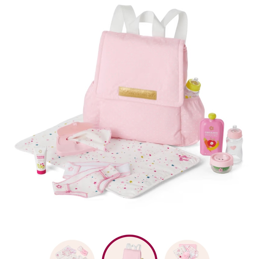 American Girl Bitty Baby Pink Diaper Bag-Brand New/Unopened